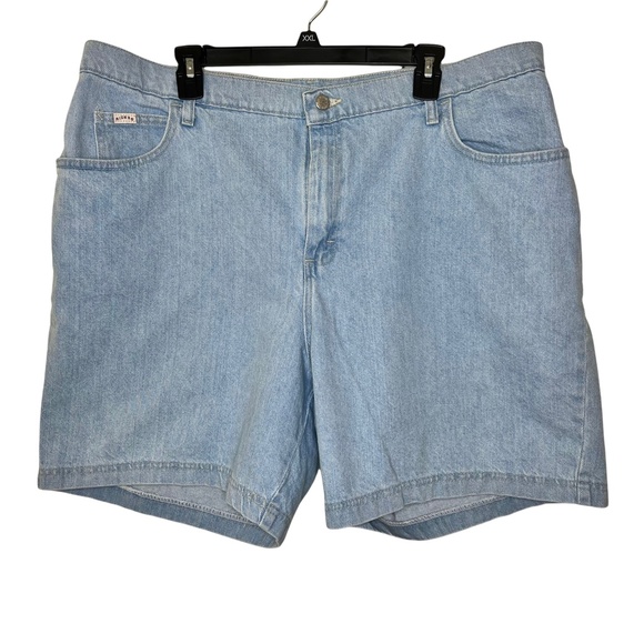 Vintage/Y2K Lee Riders High- Rise Light Wash Jean Shorts Plus Size 20W - Picture 2 of 5